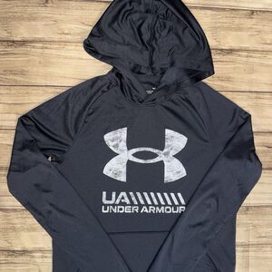 Boys Large Under Armour Large Loose Fit Black Hoodie
